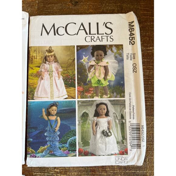 *Lot of 4* Sewing Patterns Bundle 18" Doll Dress American Girl Next Gen UNCUT - Picture 4 of 6